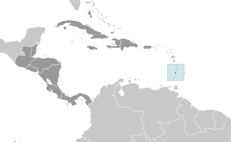 Locator Map for Saint Vincent and the Grenadines