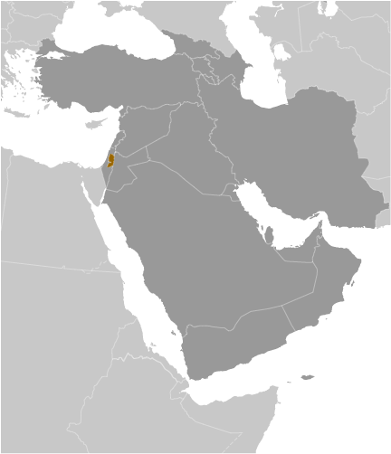 Locator Map for West Bank