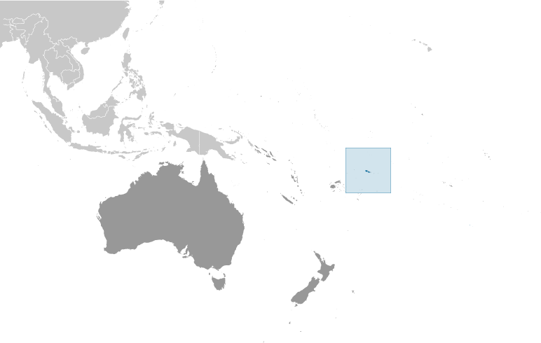 Locator Map for Samoa