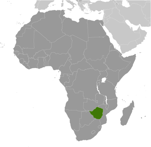 Locator Map for Zimbabwe