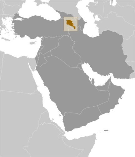 Armenia Locator Map
